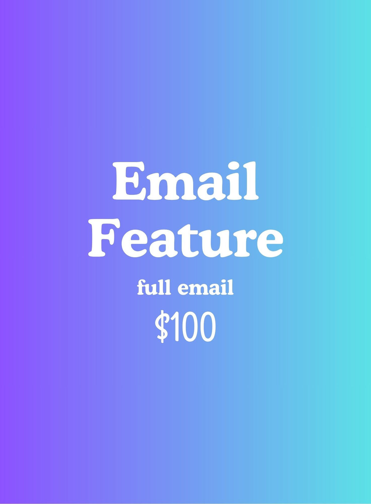 Individual Email Feature