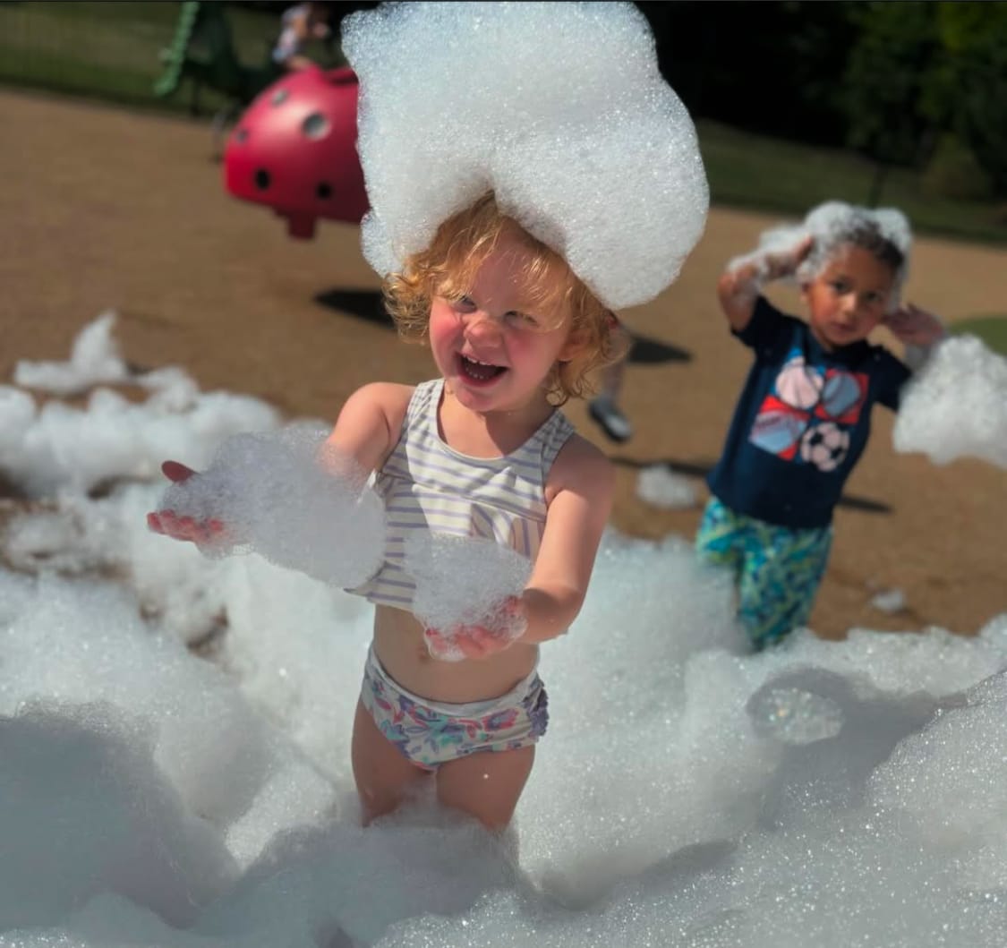 Girls and Boy at Foam Party | Confetti Jar
