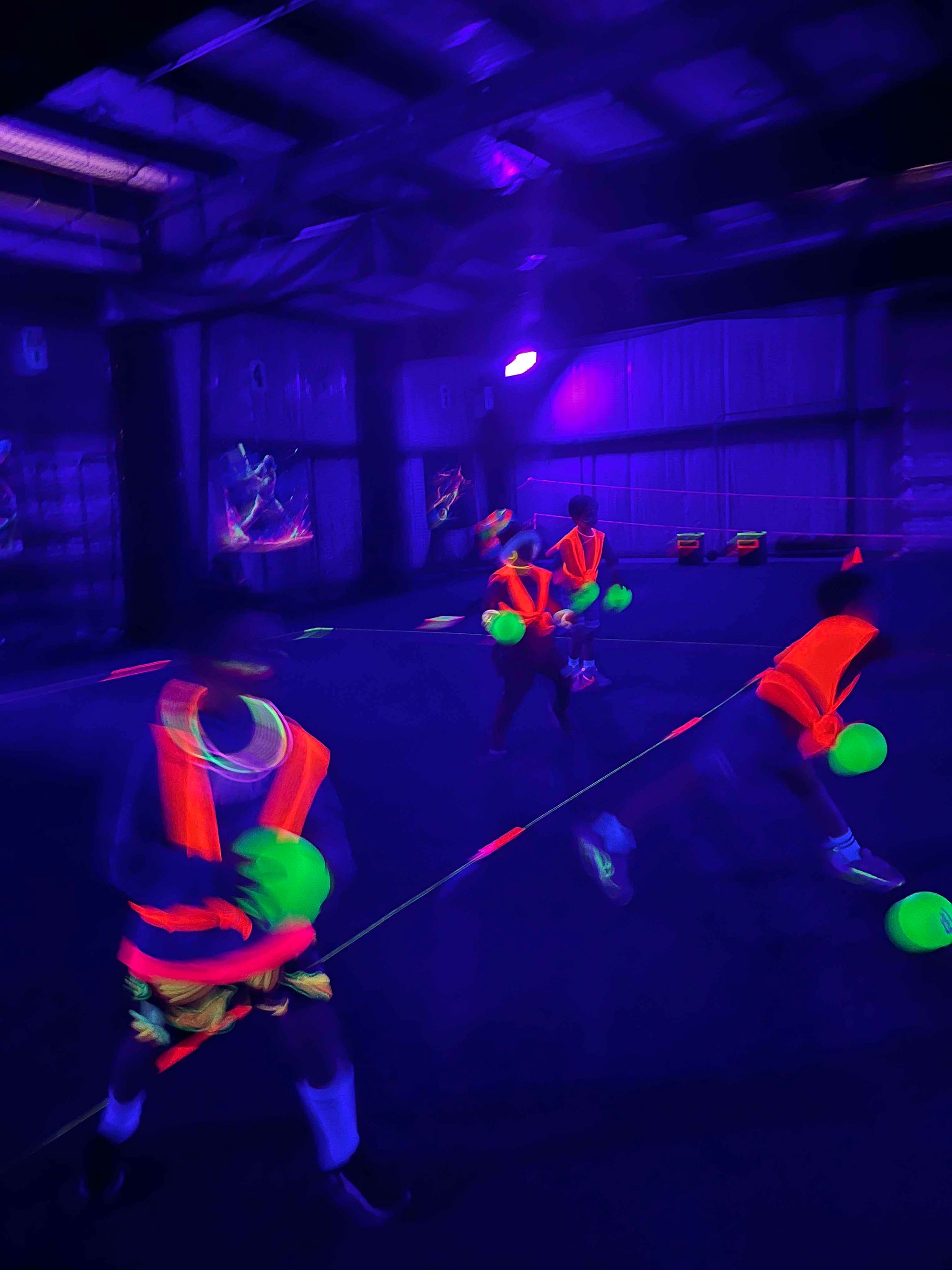Glow Dodgeball Birthday Party Alpharetta Georgia | Confetti Jar