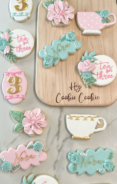 Tea for Three Year Old Custom Cookies Alpharetta | Confetti Jar