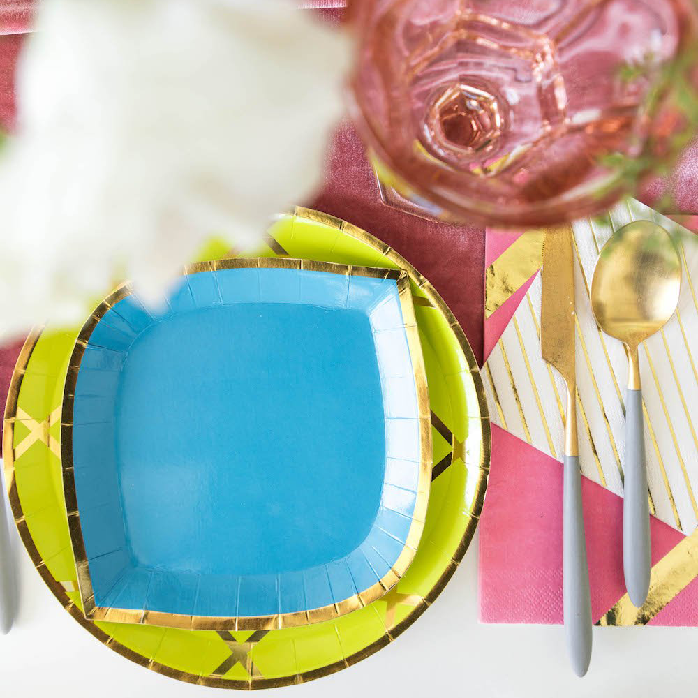 Posh Blue My Mind Dessert Plates