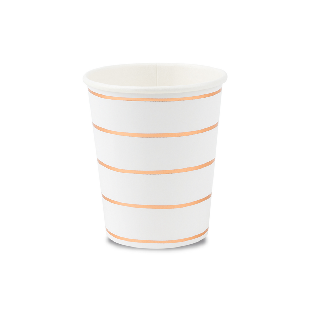 Rose Gold Frenchie Striped 9 oz Cups