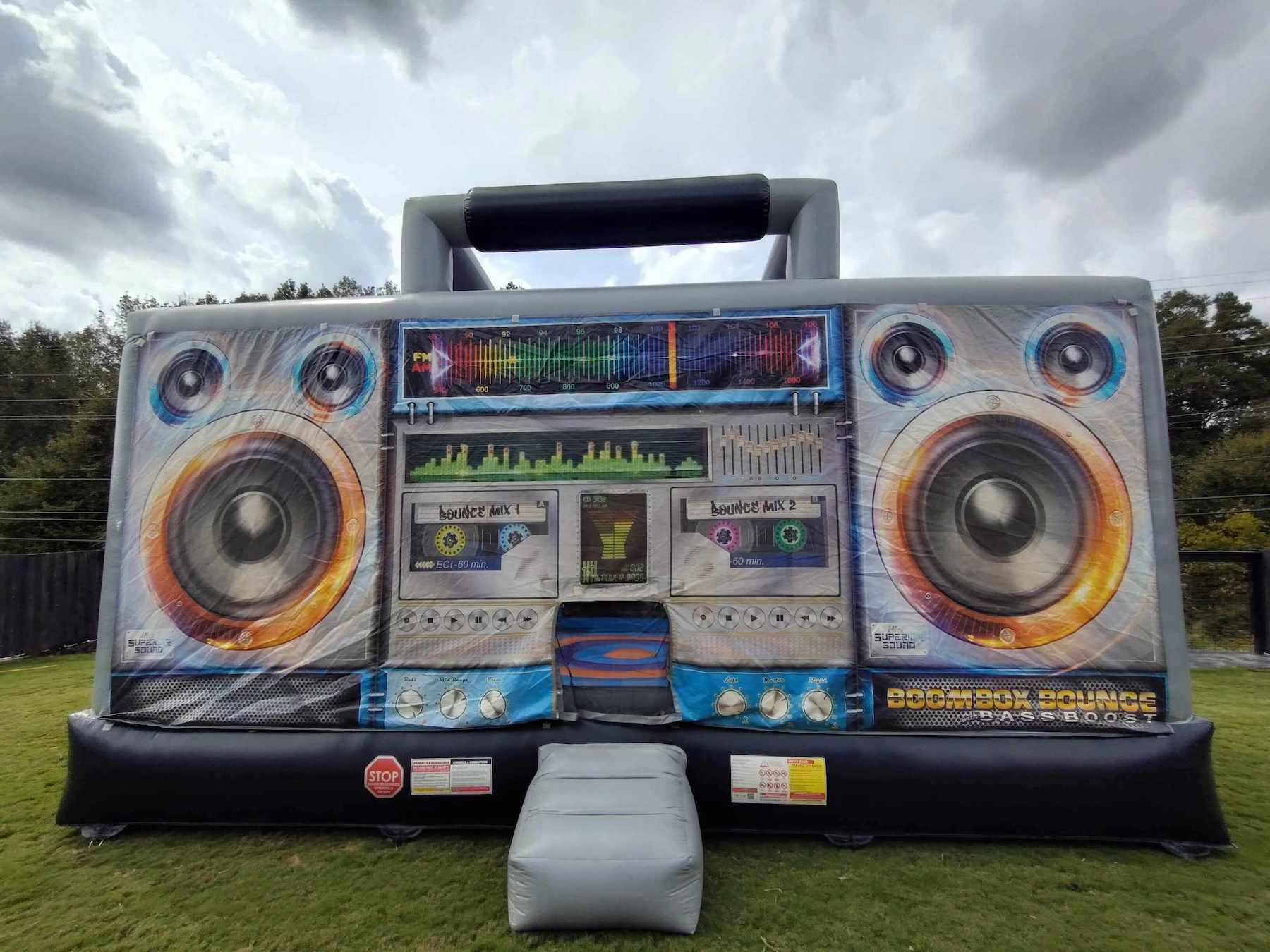 Huge Inflatable Boom Box Bounce House Rental Atlanta | Confetti Jar