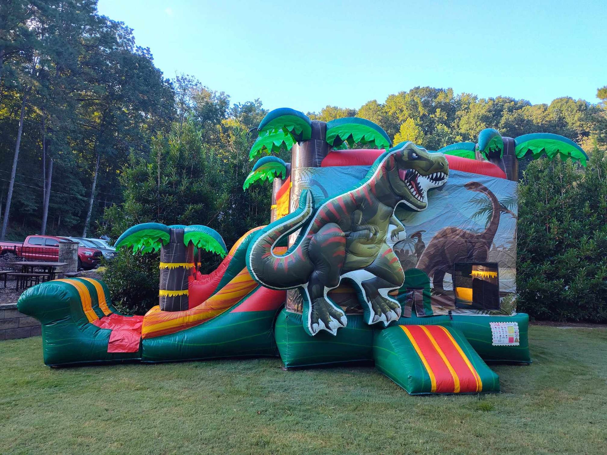 Dinosaur Inflatable Slide Rental Atlanta | Confetti Jar