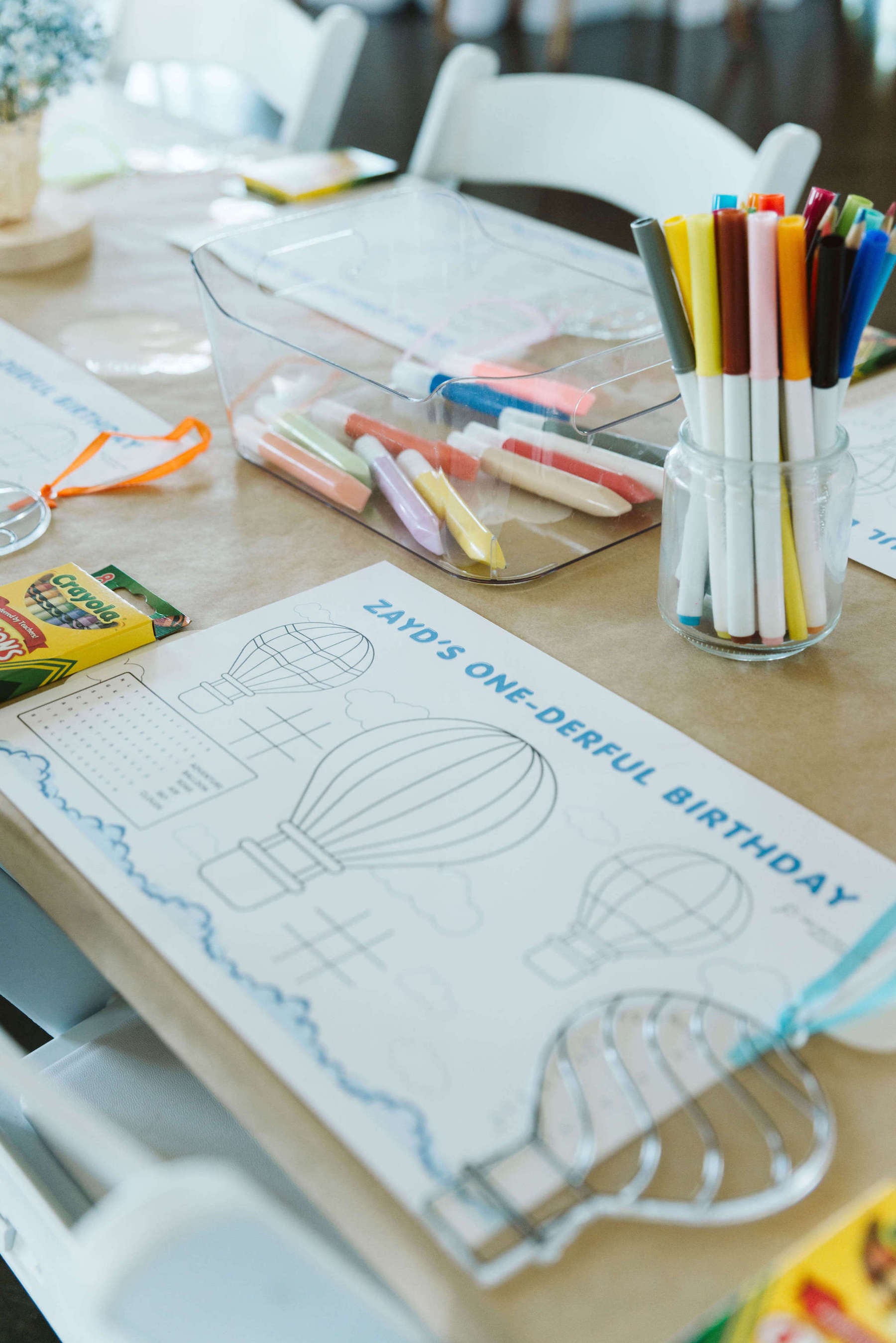 Kids Coloring Activity for Birthday Party | Confetti Jar