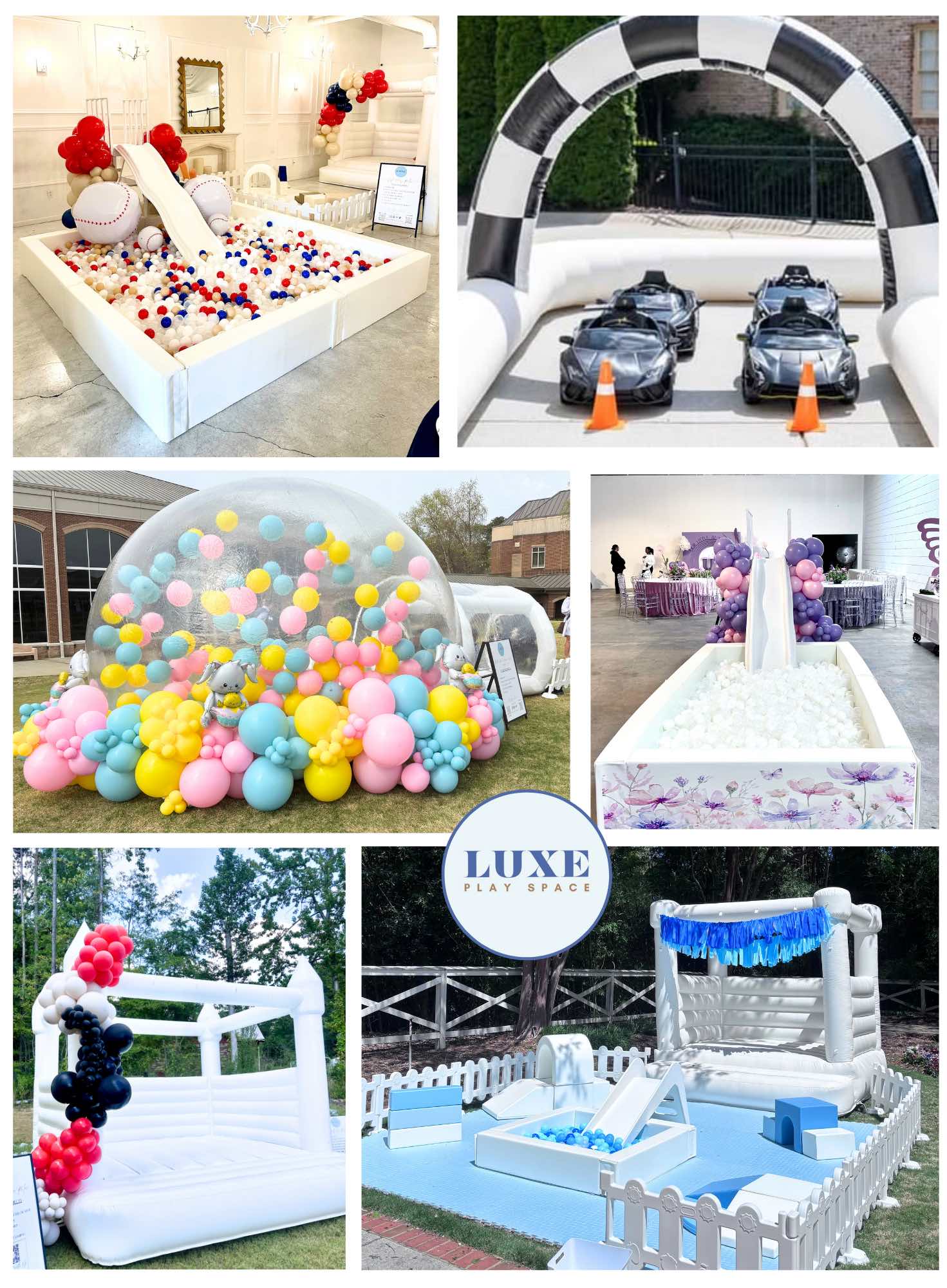 White Bounce House and Soft Play Rental Atlanta | Confetti Jar