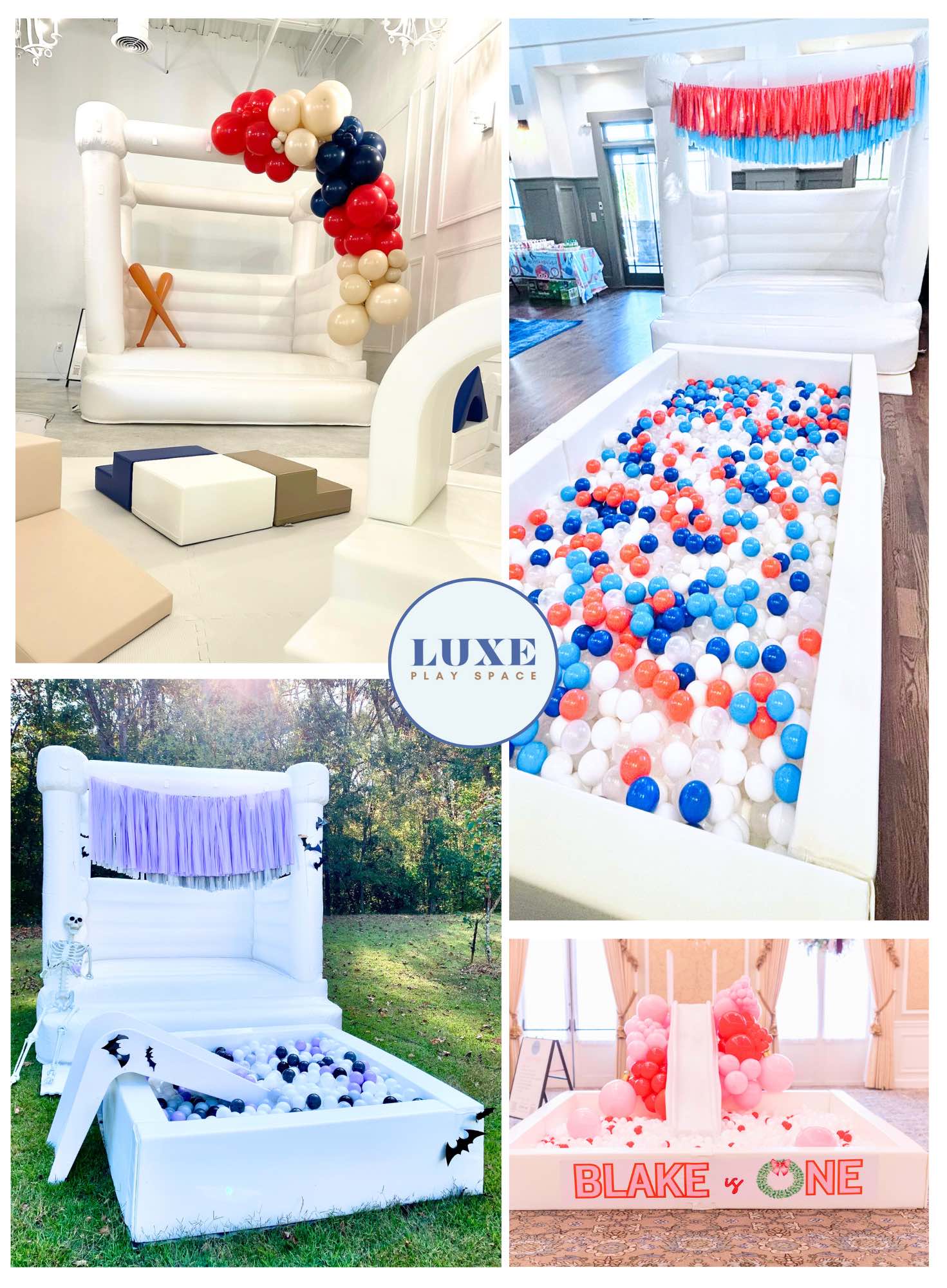 White Bounce House Rental Atlanta | Confetti Jar