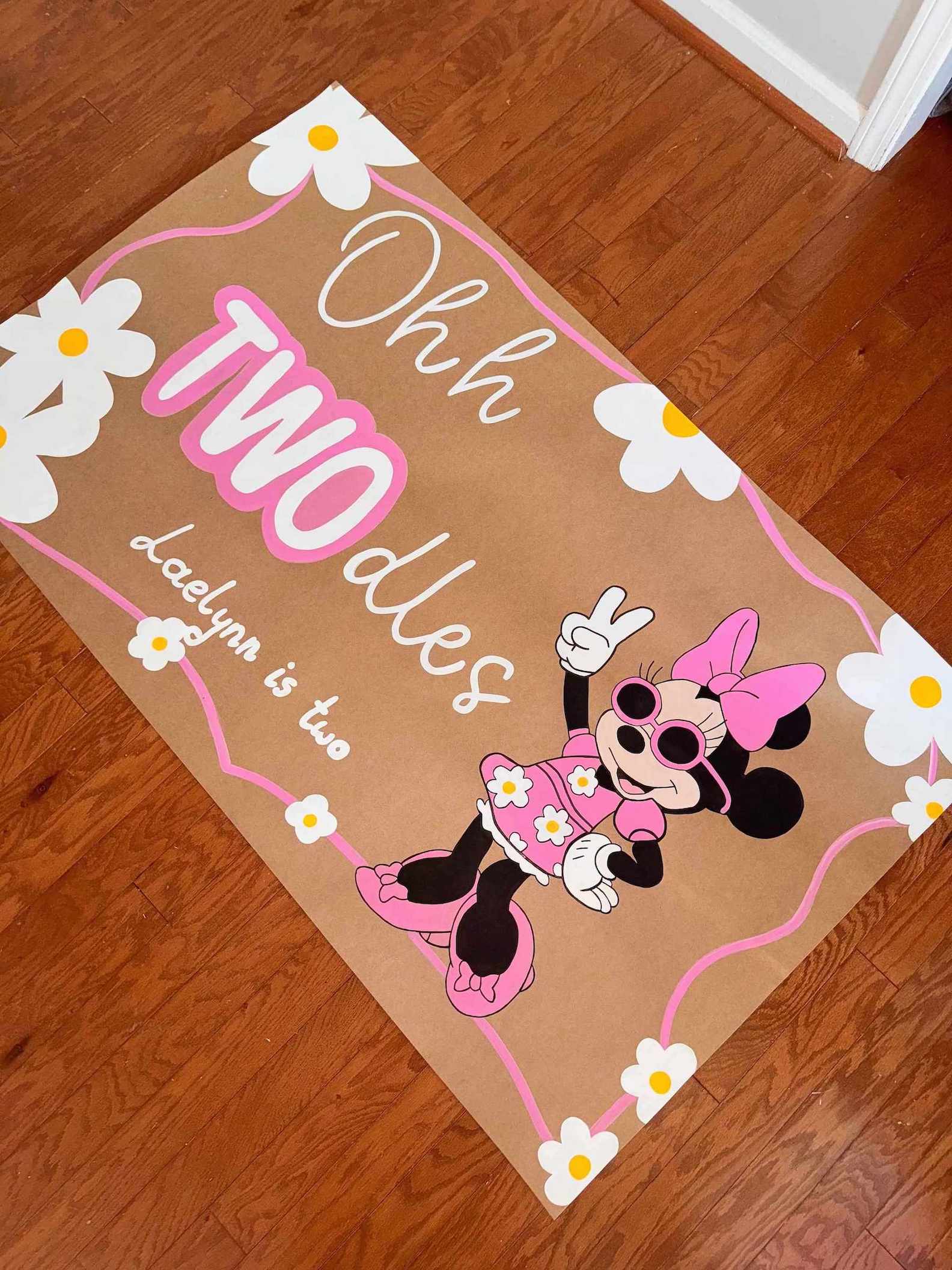 Minnie Mouse Custom hand-painted banner