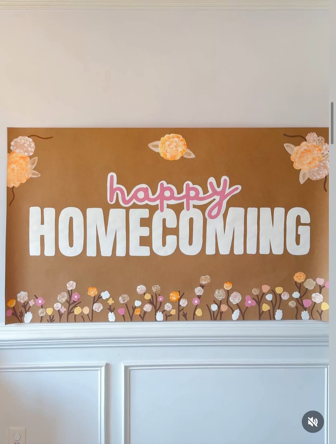 Custom hand-painted Homecoming banner