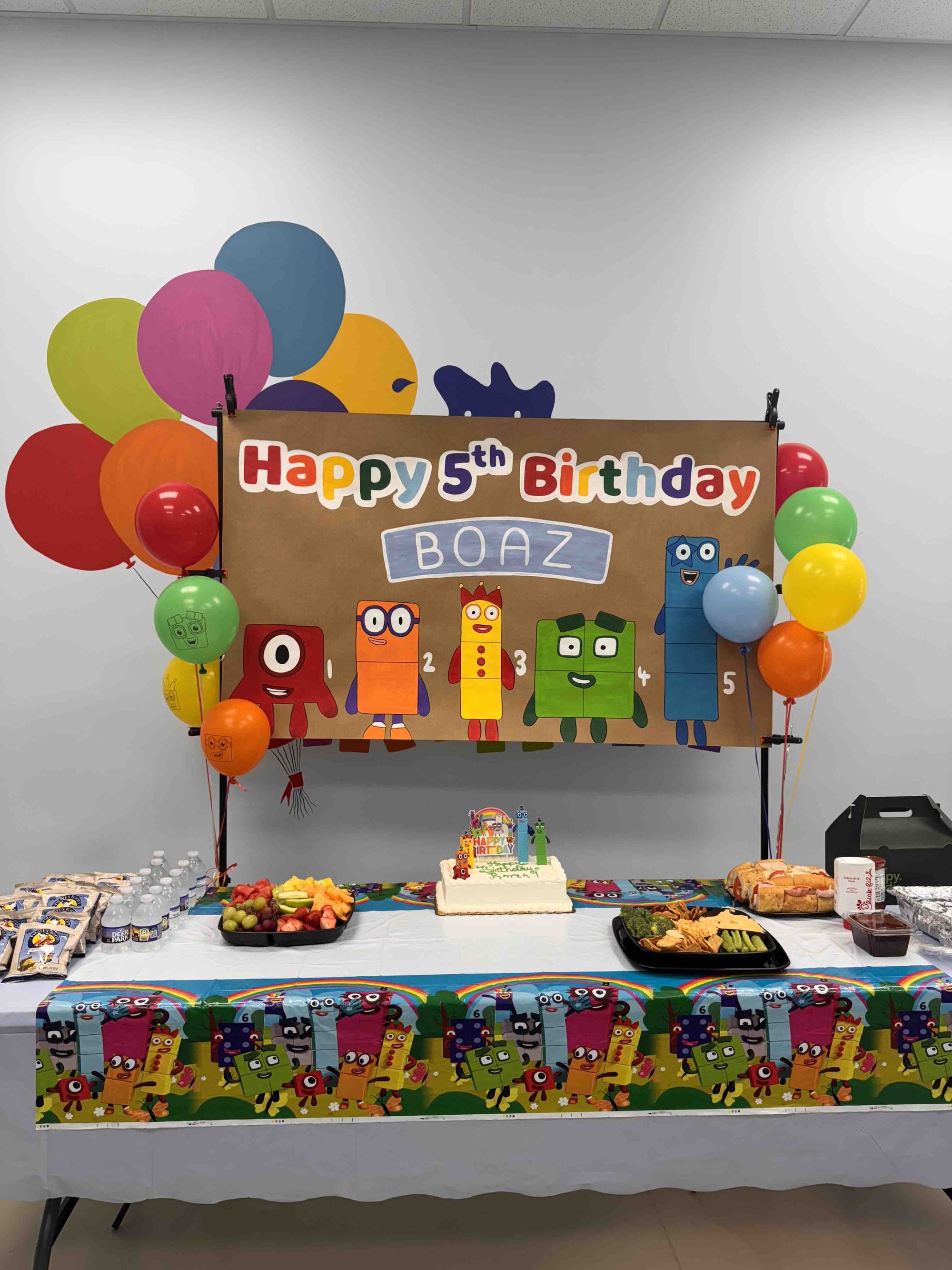 Custom hand-painted happy birthday banner