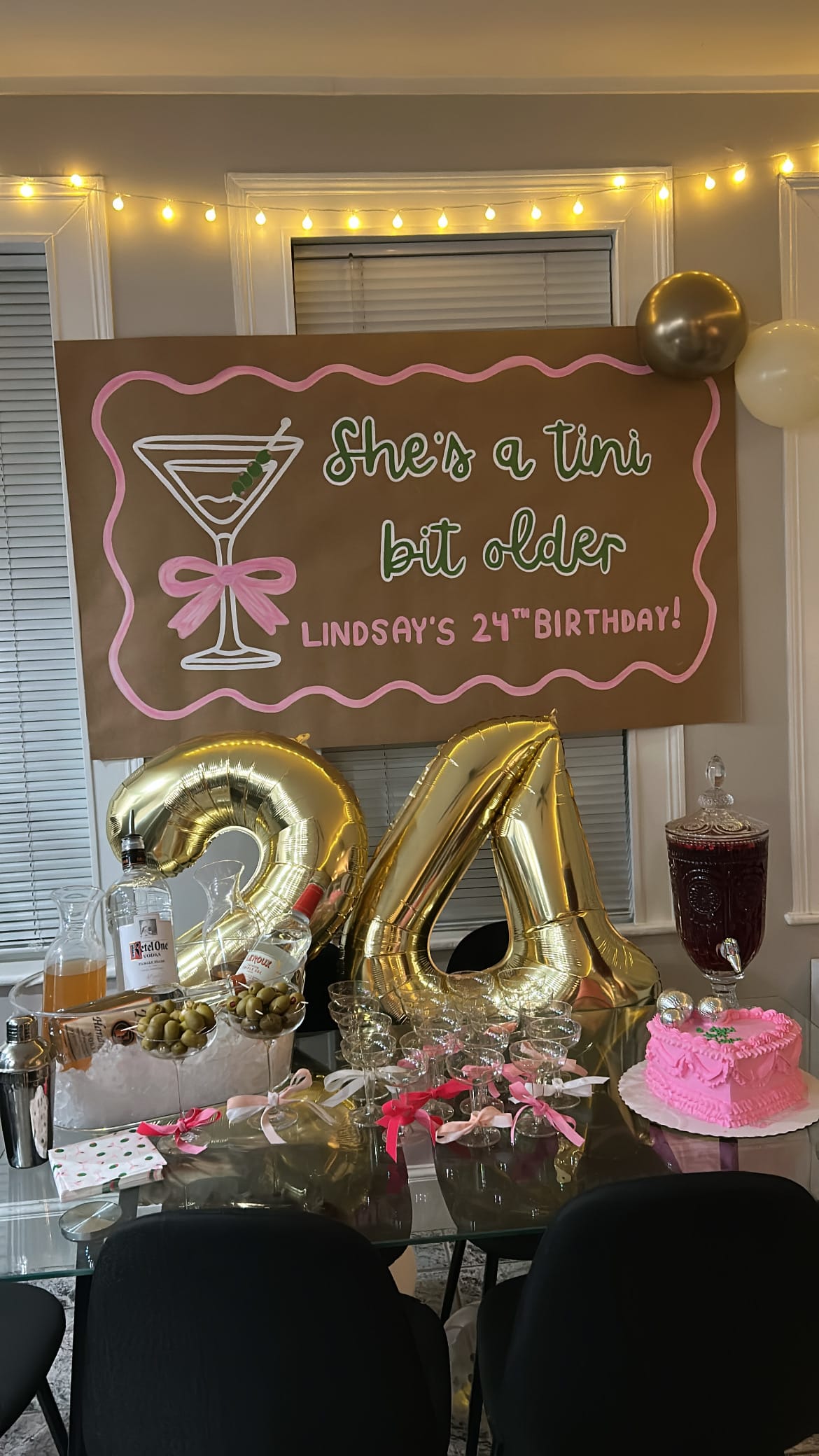 Custom hand-painted banner in Atlanta for birthday party