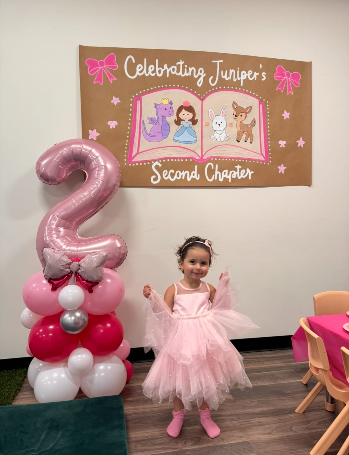 Custom hand-painted banner for 2nd birthday party