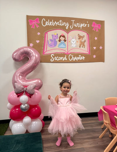Custom hand-painted banner for 2nd birthday party