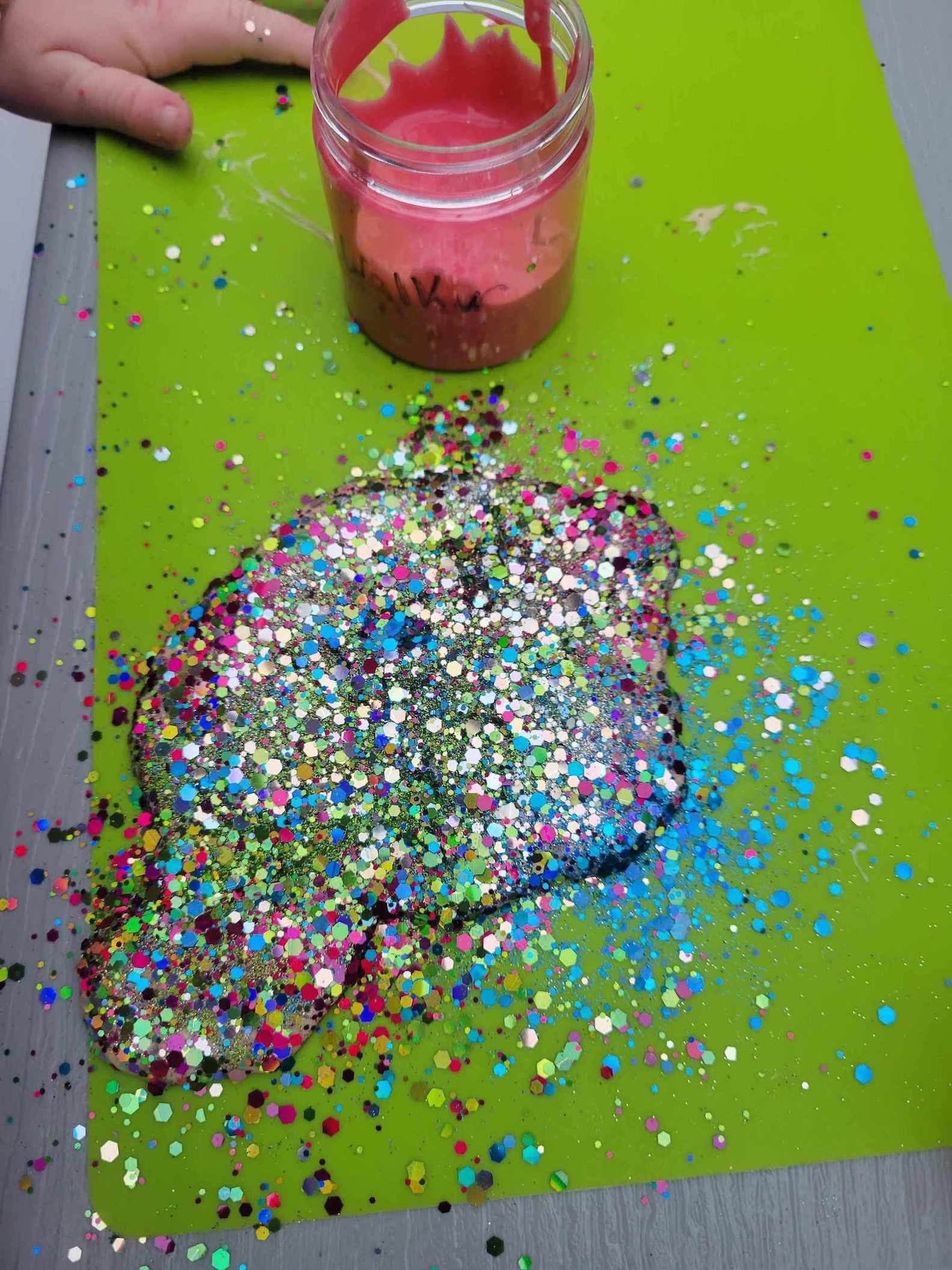 Slime with Glitter at Slime Party in Atlanta | Confetti Jar