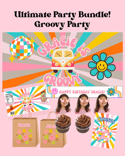 Custom Groovy Themed Banner Atlanta | Confetti Jar
