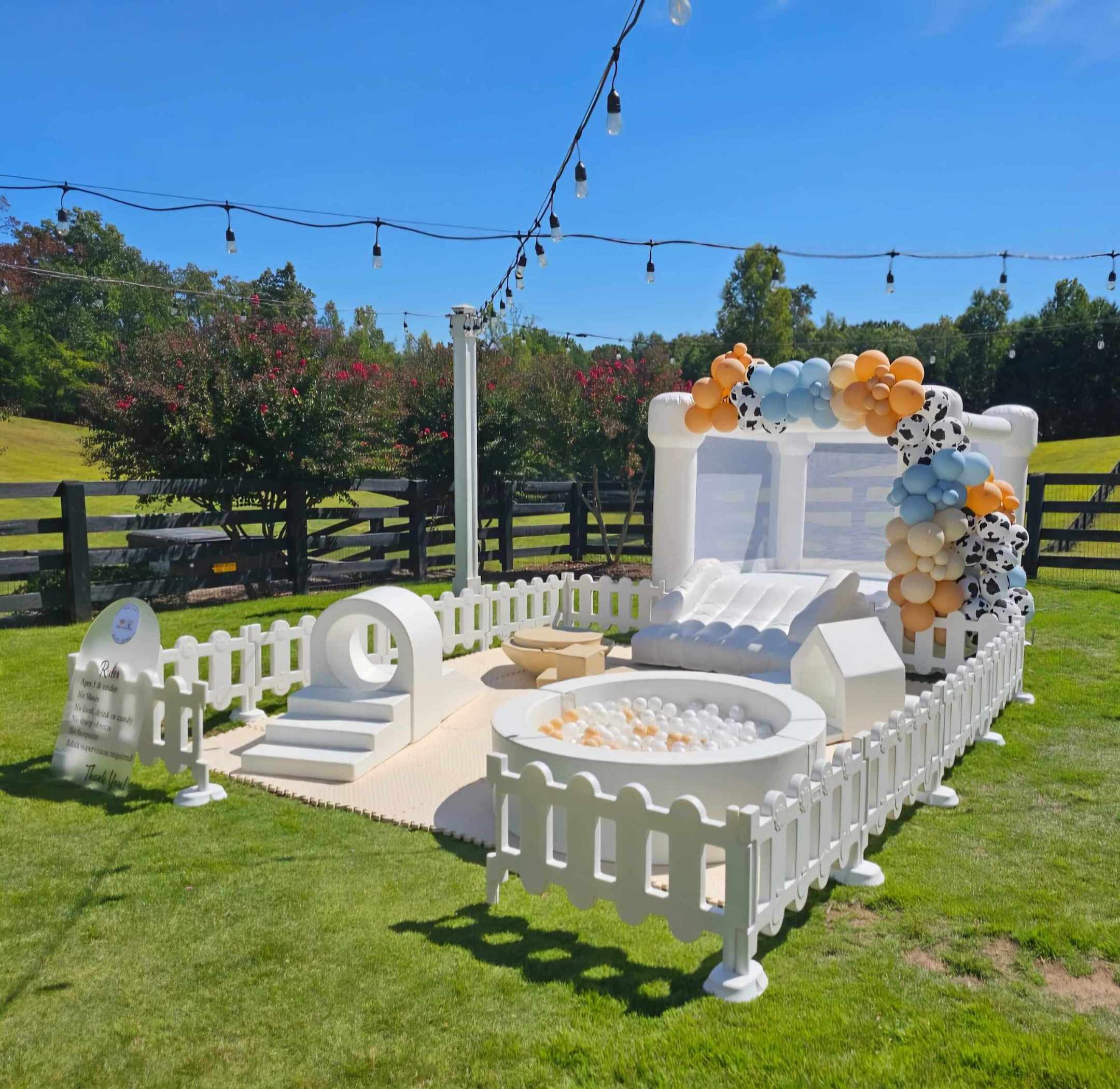 Peachy Play Zone | Soft Play Rentals | White Bounce House Rentals ...