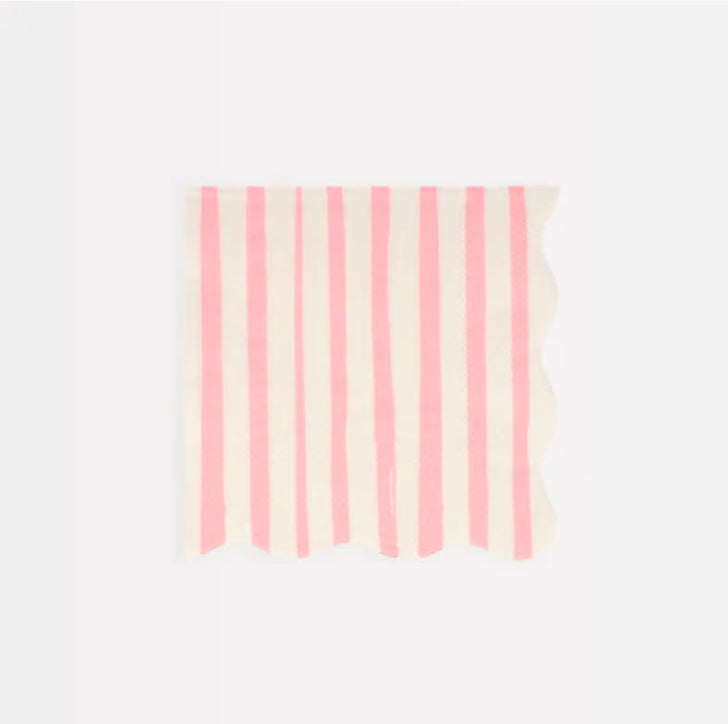 Pink Stripe Small Napkins
