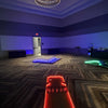 Mini golf course lined with LED lights for event rentals in Atlanta GA | Confetti Jar