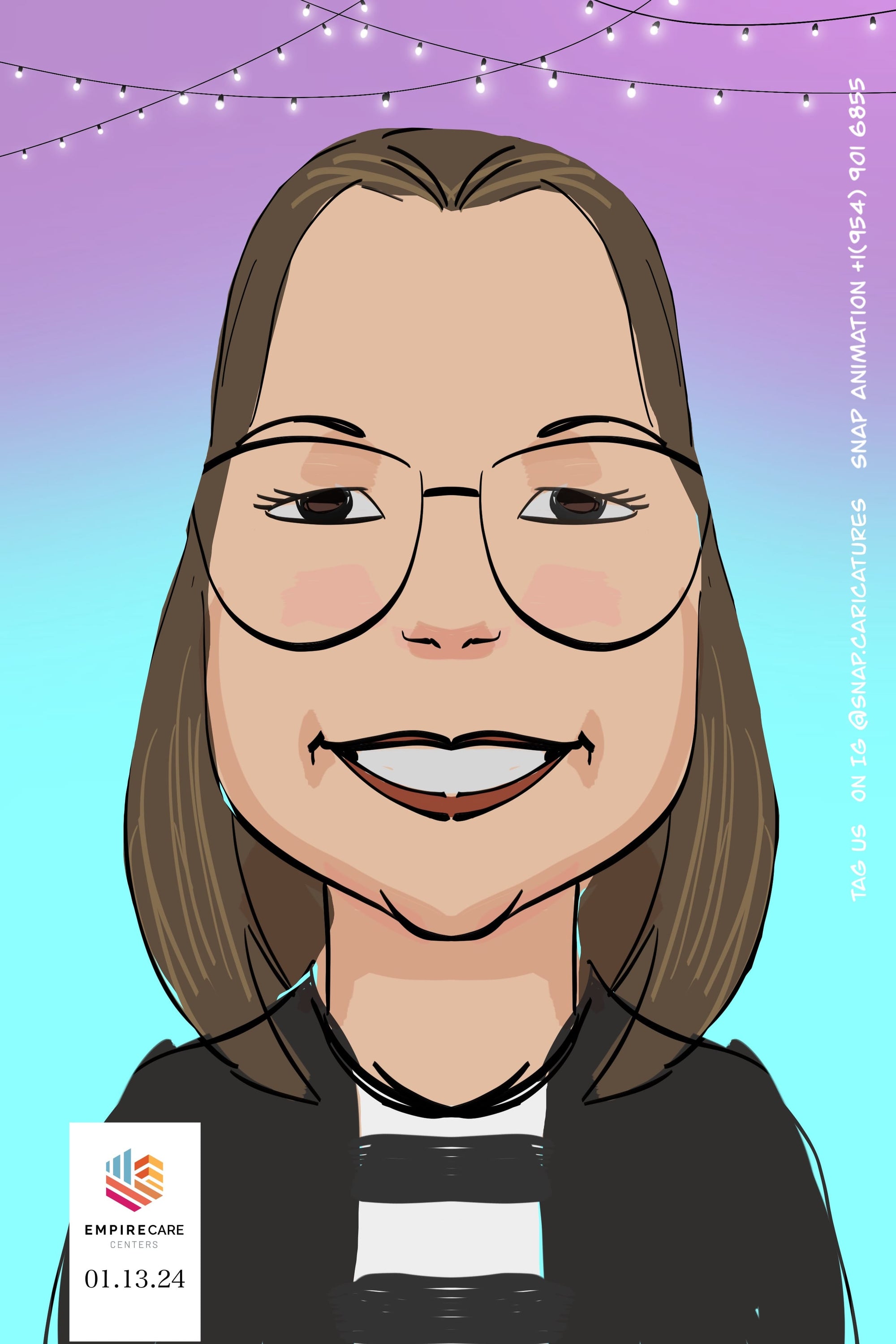 Digital caricature from an Atlanta area event.