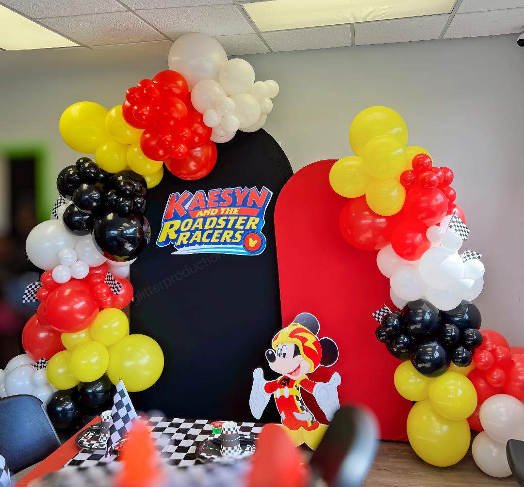 Roadster Racers themed balloon design for kids birthday party in Marietta GA