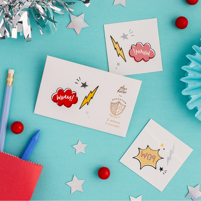 Superhero Temporary Tattoos