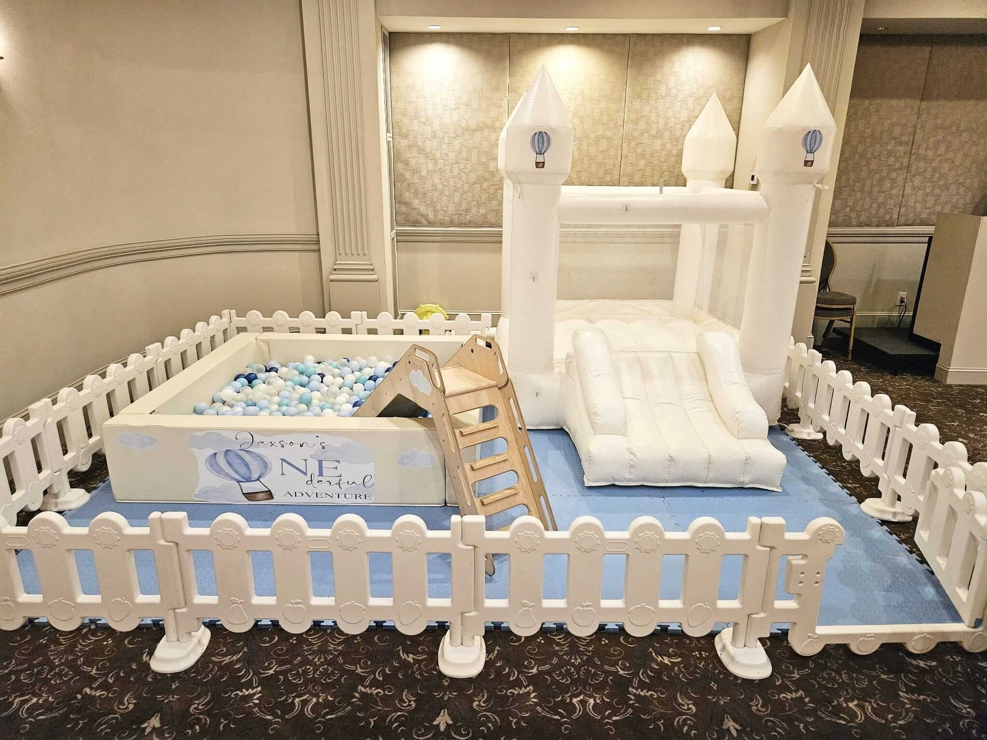 The Fun Village White Bounce House and Soft Play Rentals