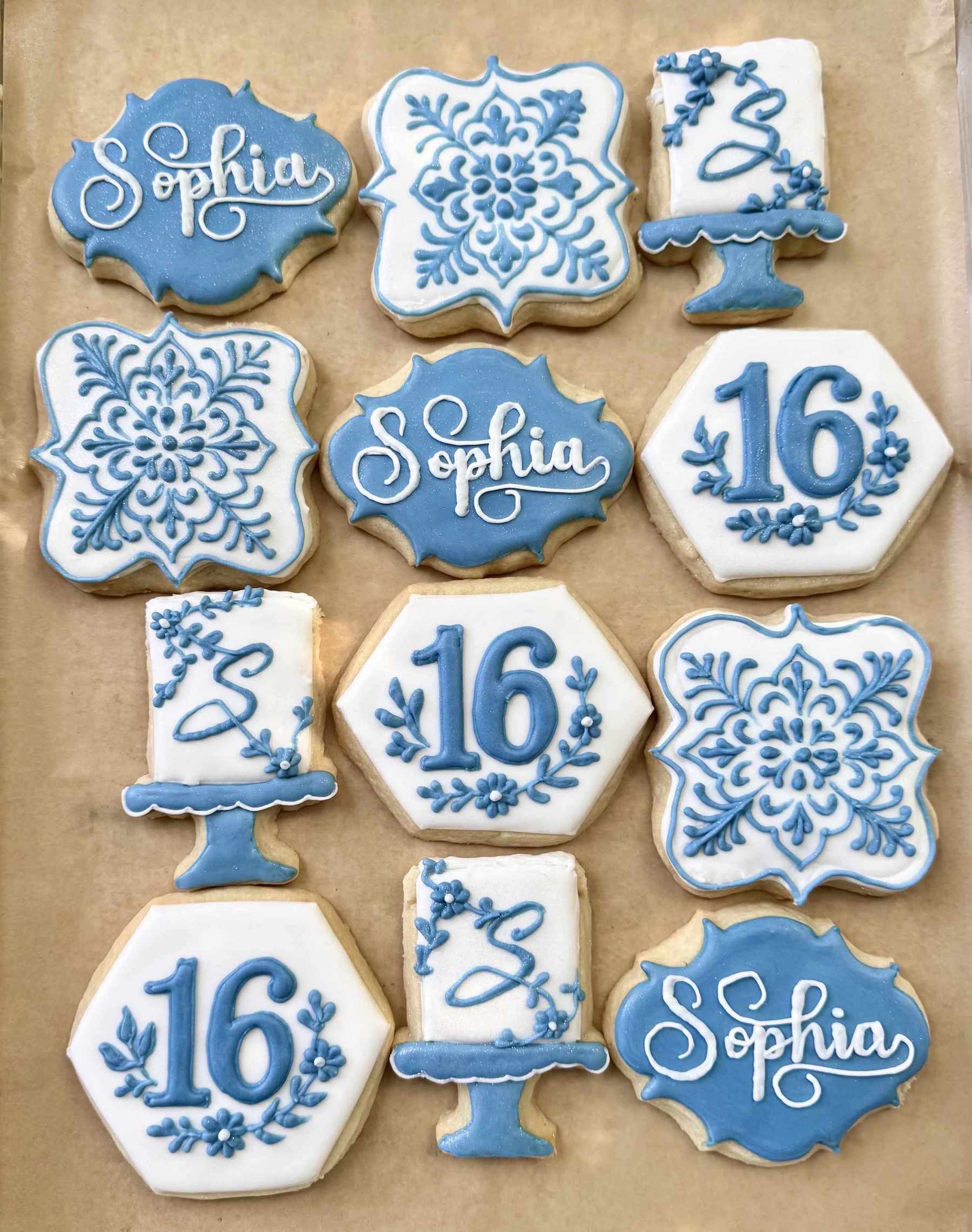 Sweet 16 Custom Cookies | Confetti Jar