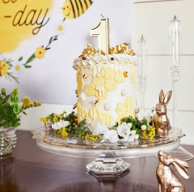 Honeybee Themed First Birthday Cake | Confetti Jar