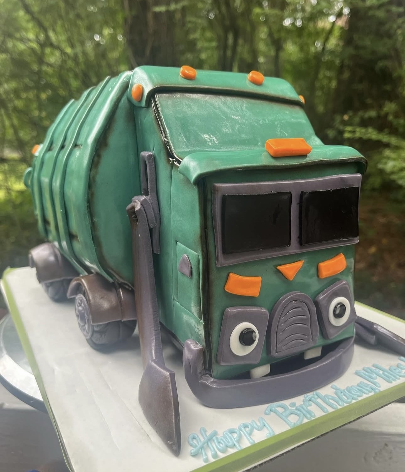 Garbage Truck Themed Birthday Cake | Confetti Jar