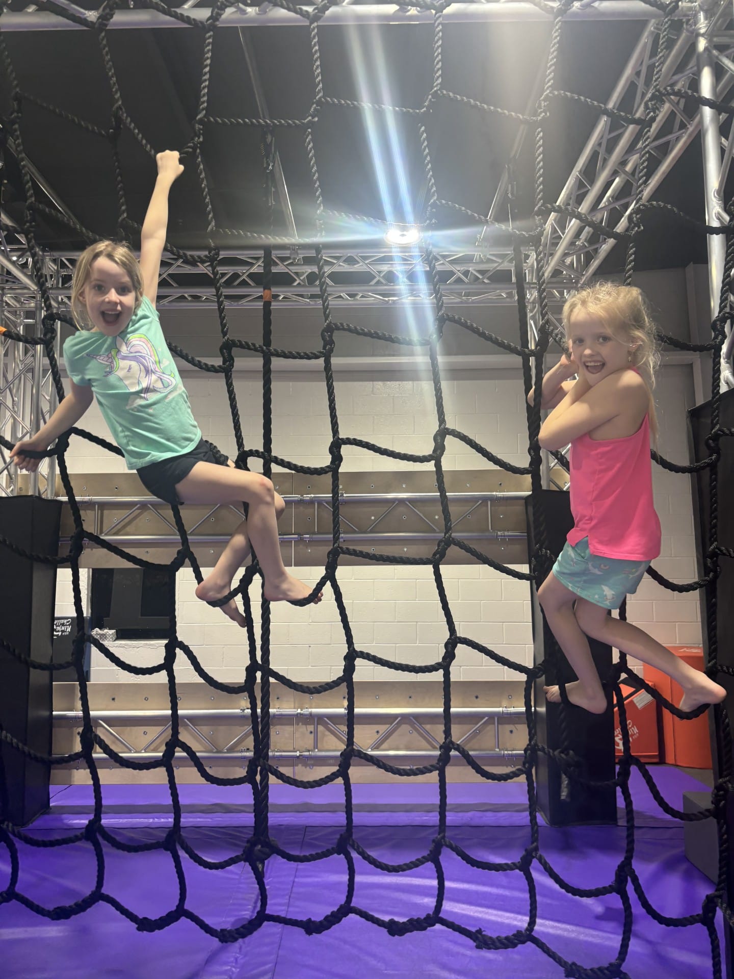 Girls at Ninja Warrior Birthday Party Woodstock | Confetti Jar