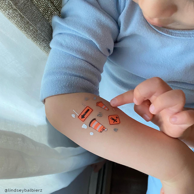 Under Construction Temporary Tattoos