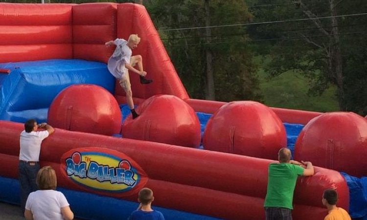 Big Baller XL Wipeout Game Inflatable Rental