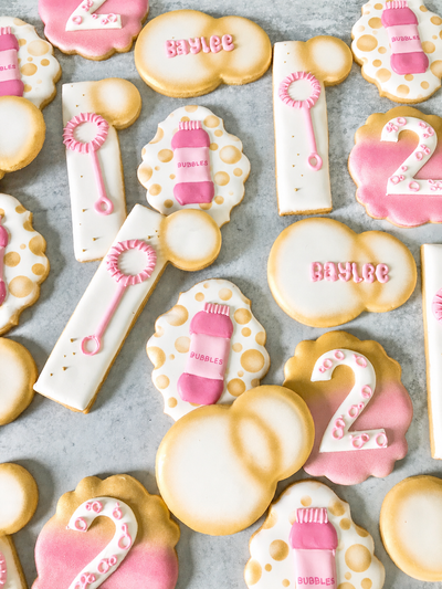 Bubble Party Personalized Birthday Cookies