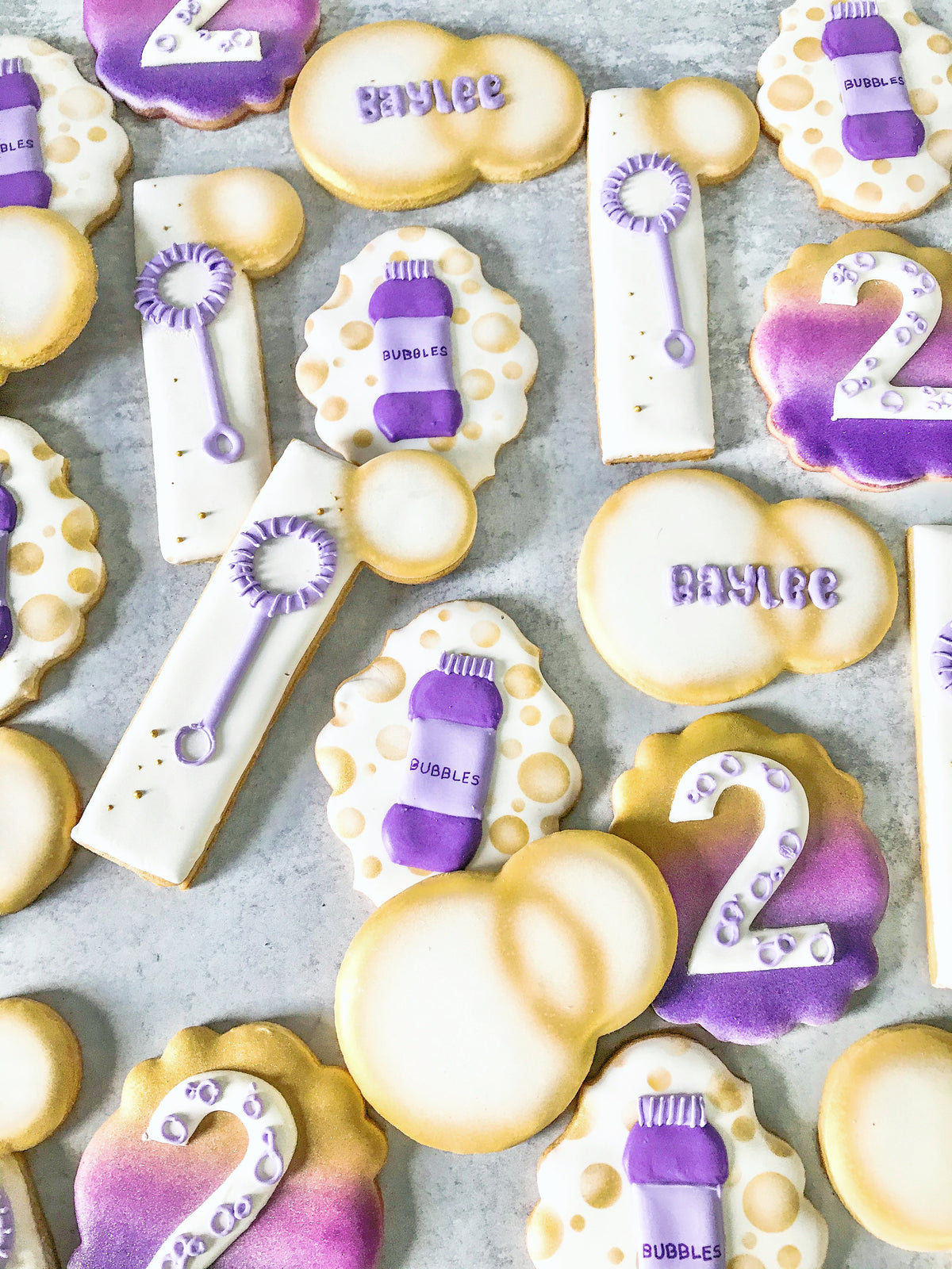 Bubble Party Personalized Birthday Cookies