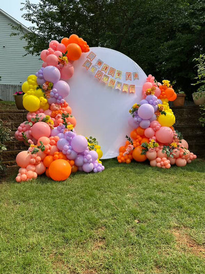 Circle Fabric Balloon Backdrop Package