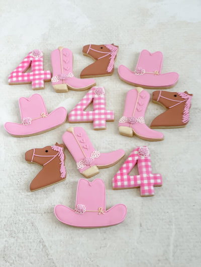 Cowgirl Birthday Cookies