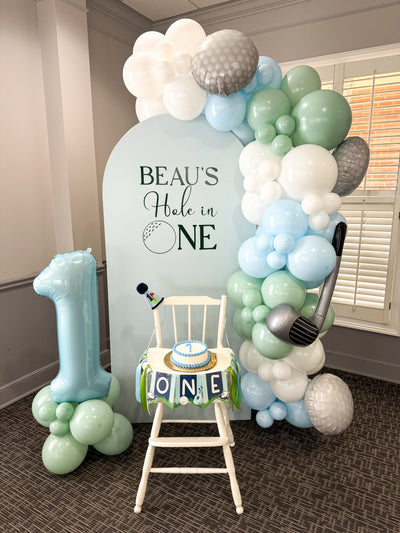 Custom 9ft Balloon + Backdrop Bundle : Customize to Your Theme