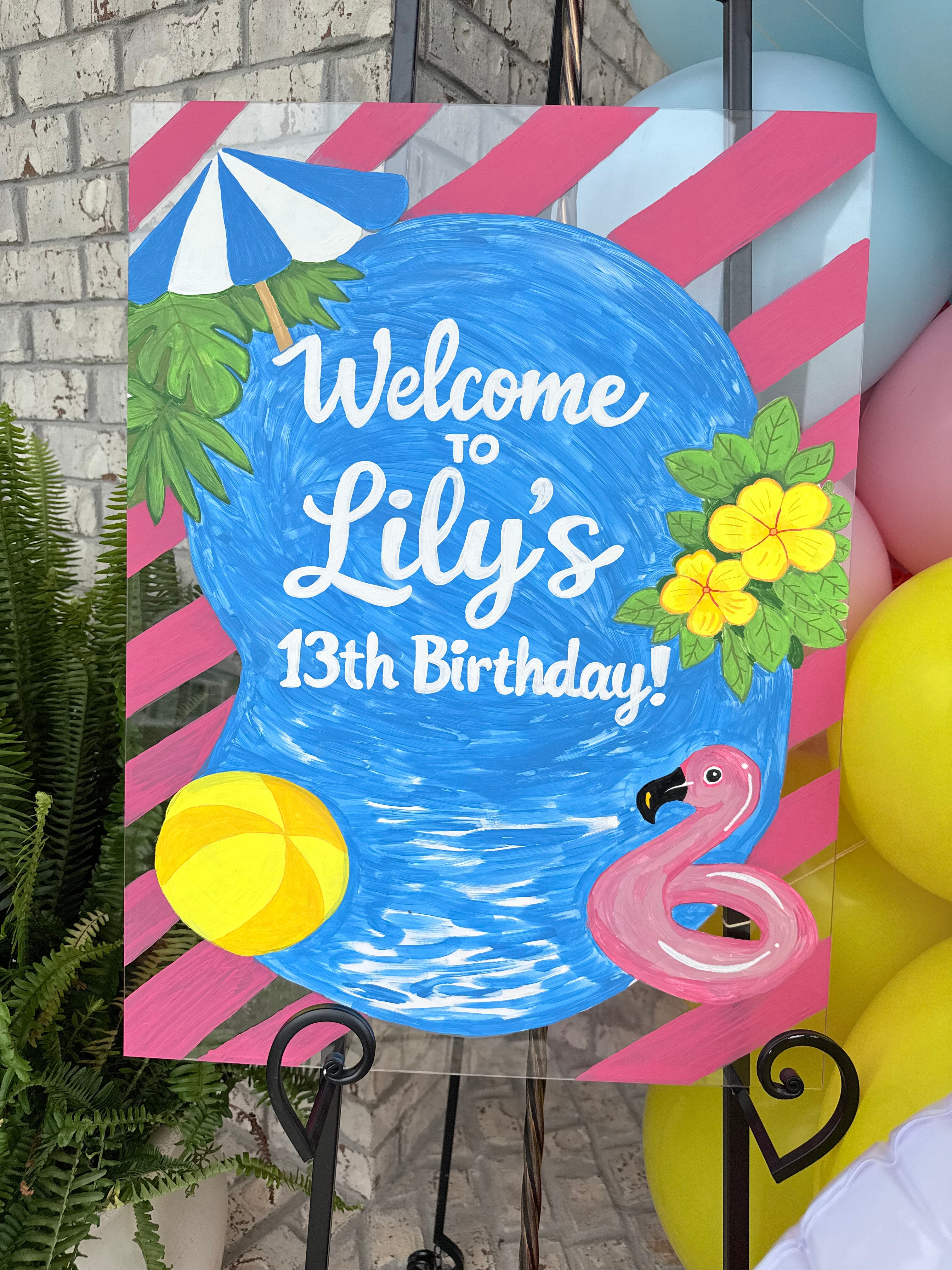 Custom Hand-Painted Acrylic Welcome Signs