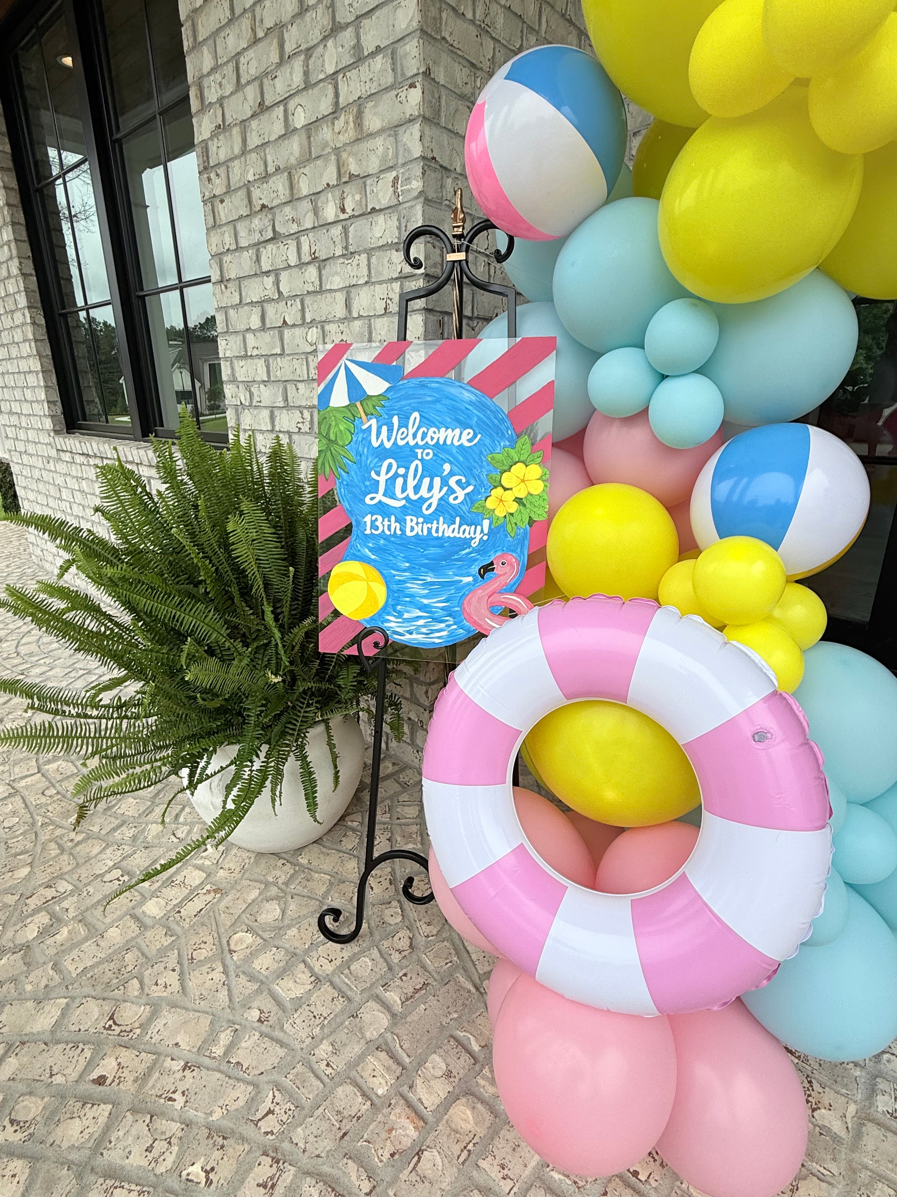 Custom Hand-Painted Acrylic Welcome Signs