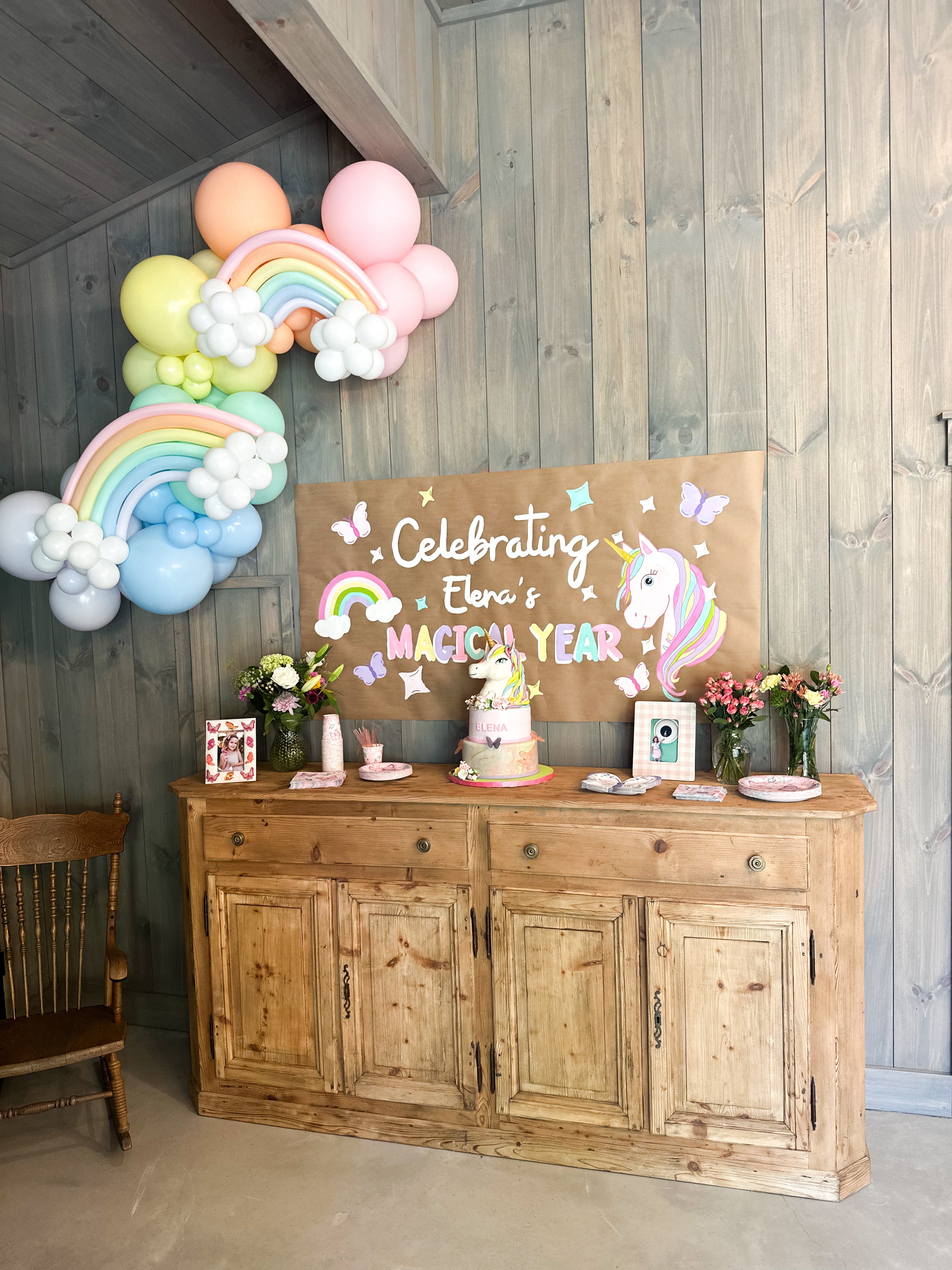 Custom Rainbow Balloon Garland