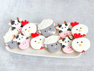 Farm Animal Personalized Birthday Cookies