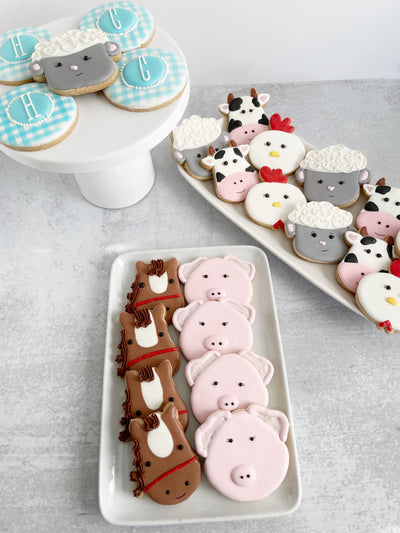 Farm Animal Personalized Birthday Cookies