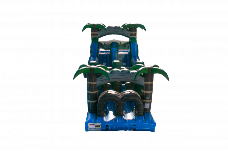 47' Blue Crush Obstacle Course with Dual Lane Slide