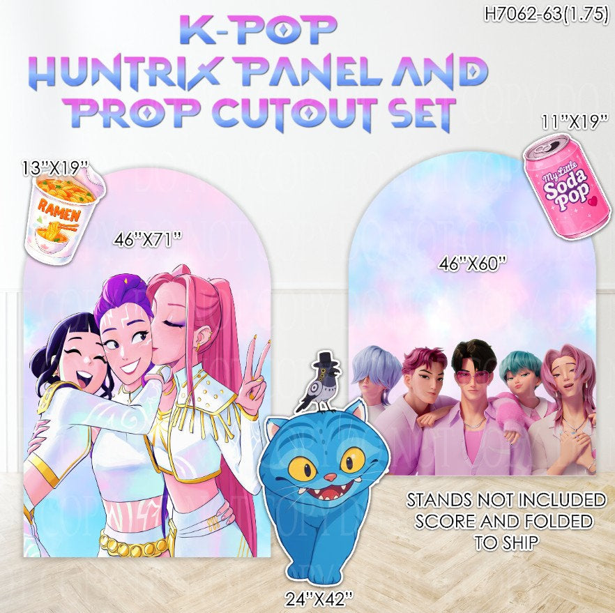 Huntrix & Saja Boys Kpop Panel and Prop Set (H7062/63)