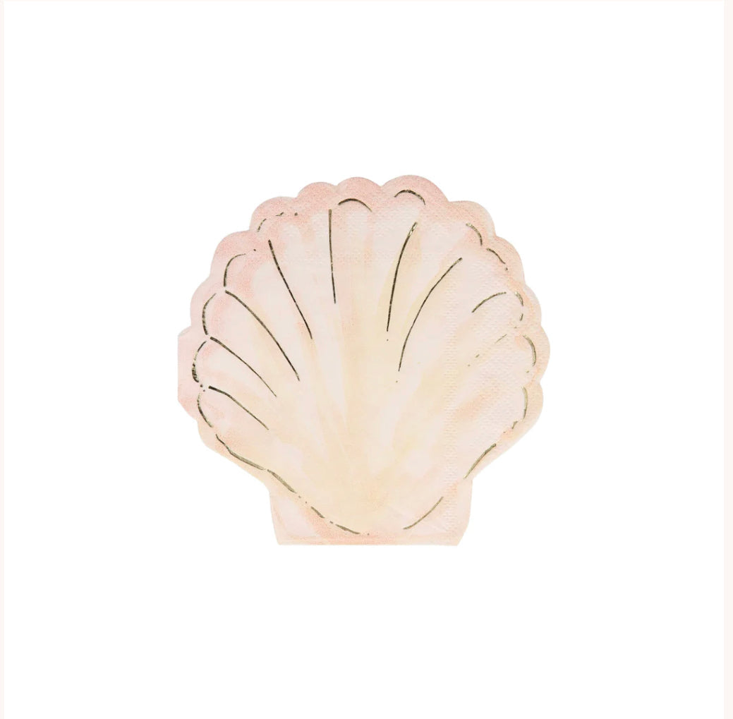 Watercolor Clam Shell Napkins