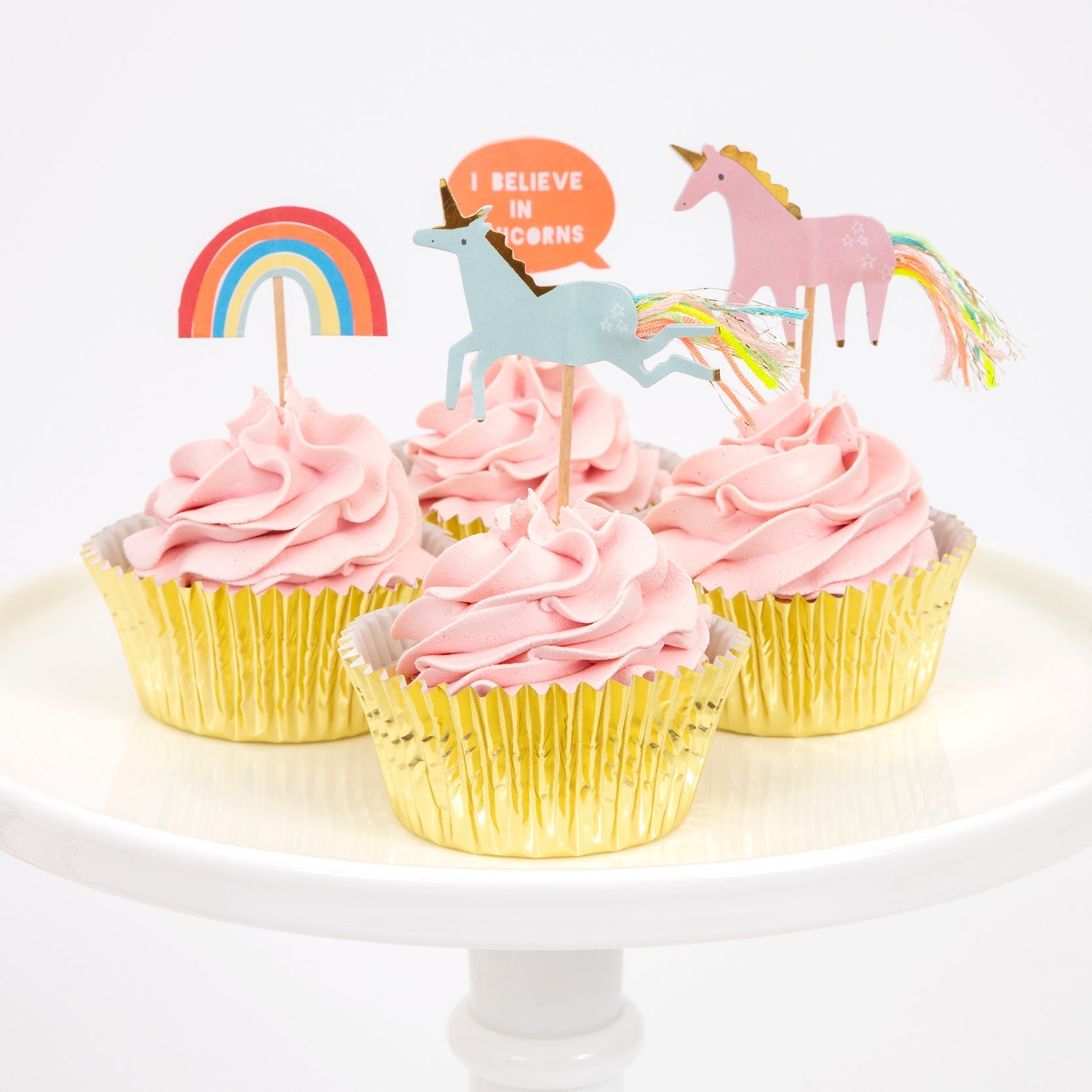 I Believe in Unicorns Cupcake Toppers