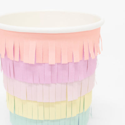 Rainbow Fringe Cups