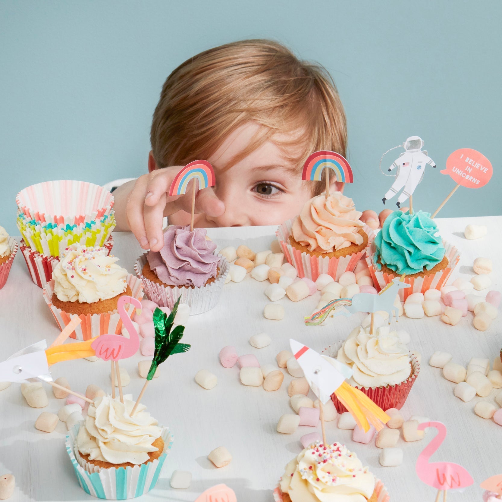 I Believe in Unicorns Cupcake Toppers