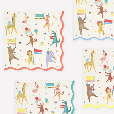Animal Parade Large Napkins