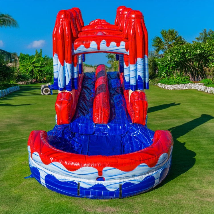 41' Red White & Cool Dual Lane Slip N Slide